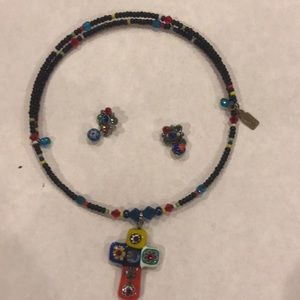 Faith choker/earring set